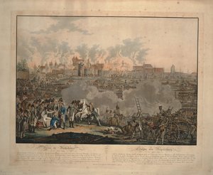 Bitva u Ratisbonu dne 23. dubna 1809 od Johann Lorenz Rugendas the Younger