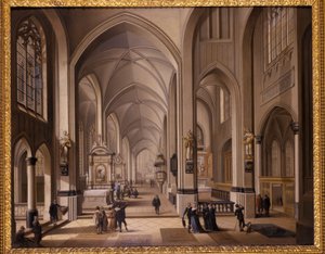 Interiér gotického kostela, 1787 od Johann Ludwig Ernst Morgenstern
