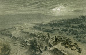 Údolí pastýřů v Betlémě. Lept od Bernatze et alii - Steinkopk J. F. Editore od Johann Martin Bernatz