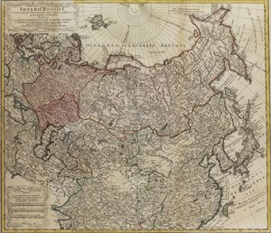 Mapa Ruska Z: Celá říše Ruska a Tartarie jak větší, tak asijské a menší a od Johann Matthias Hase