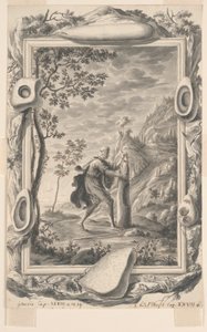 Studie pro Jacoba lije olej na kámen v Bethel, deska 87, Physica Sacra