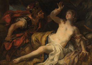 Tarquinius a Lukrécie od Johann Michael Rottmayr
