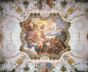 Moudrost a dobré svědomí vítězí nad neřestí ... (mramor) od Johann Michael Rottmayr