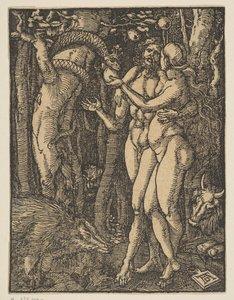 Adam a Eva, z Malé pašije, copy.n.d. od Johann Mommard