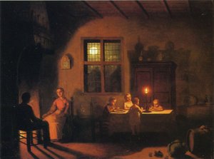 Večer doma, 1867 od Johann Mongels Culverhouse