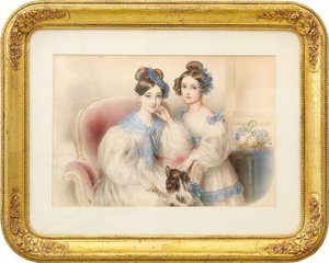 Dvojportrét arcivévodkyň Marie Terezie 1816-1867 a Marie Karoliny 1825-1915, 1832.