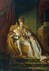 Císař Ferdinand I. v korunovačních klenotech