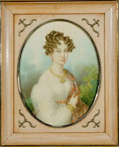 Marie-Luisa Habsbursko-Lothringenská, vdova po Napoleonovi I., vévodkyně parmská ... (akvarel na kartonu)