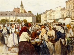 Tržní náměstí, Misfrau (olej na plátně)
