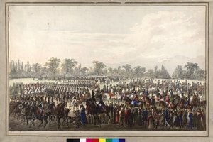 Průvod během Vídeňského sjezdu od Johann Nepomuk Hoechle