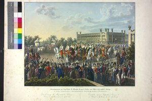 Dojemný Sir Majestát císaře Františka I. v Paříži 15. dubna 1814