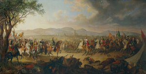 Císař Leopold I. a král Jan III Sobieski před Vídní
