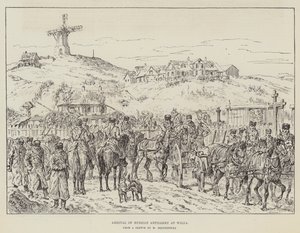 Příjezd ruského dělostřelectva do Wilny od Johann Nepomuk Schonberg