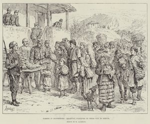 Hladomor v Černé Hoře, který uleví uprchlíkům na cestě do Srbska od Johann Nepomuk Schonberg