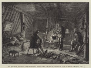 Expedice Jeannette, chata v ústí Leny, kde poručík Danenhauer žil šest týdnů od Johann Nepomuk Schonberg