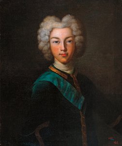 Portrait du tsar Pierre II de Russie (1715-1730) (Portrait of the Tsar Peter II of Russia) - Peinture de Johann Paul Luedden (Ludden) (?-1739), huile sur toile, fin 1720 - State Open air Museum Pavlovsk Palace, Saint Petersburg (Russie)   1320958   cs      od Johann Paul (d.1739) Luedden
