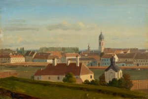 Pohled přes Dunajský kanál do Leopoldstadtu od Johann Peter Krafft