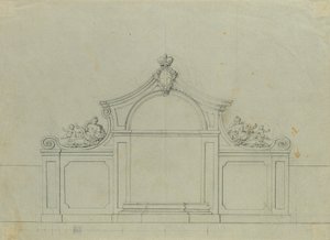 Fontána v broskvové zahradě Horního Belvederu od Johann Peter Krafft