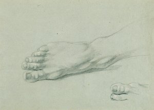 Studie nohou pro "Arindal a Daura" od Johann Peter Krafft