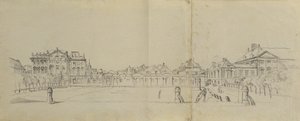 Josefstädter Glacis mit Palais Trautson od Johann Peter Krafft