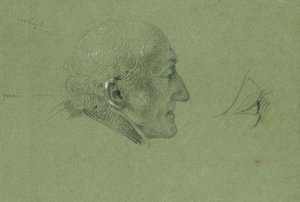 Portrétní studie k „Návratu muže Landwehru domů“ (1820) od Johann Peter Krafft