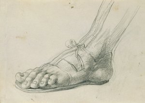 Studie sandálů pro "Rüdiger a Angelika" od Johann Peter Krafft