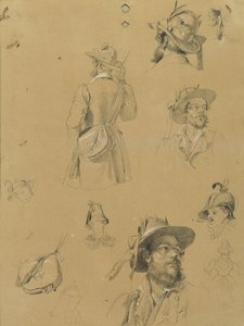 Náčrt „Scéna z tyrolského boje za svobodu“ od Johann Peter Krafft