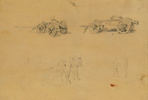 Studie pro děla, armádní vybavení od Johann Peter Krafft
