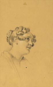 Ženská portrétní studie k "Odchodu císařského páru po těžké nemoci císaře Františka I." od Johann Peter Krafft