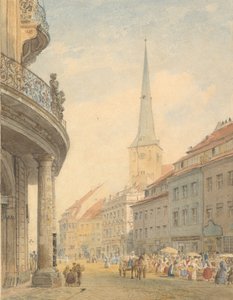 Pohled na Berlín s Ephraimským palácem vlevo, 1847.