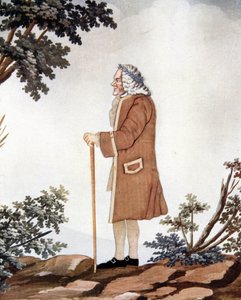 Portrét Voltaira, francouzského spisovatele (1694-1778) - v ""Kvaši a hedvábí"" připisovaný Johannu Huberovi ze Ženevy od Johann Rudolph the Elder (attr.to) Huber
