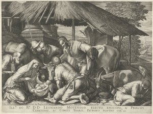 Klanění pastýřů se spícím pastýřským chlapcem od Johann Sadeler (I)