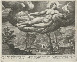 Večer Vespera (název na objektu) Čtyři části dne (název série) od Johann Sadeler (I)