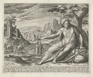 Asie Asie (název na objektu) Čtyři kontinenty (název série) od Johann Sadeler (I)