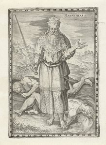 Mattias Matathias (titul na objektu) Postavy Starého zákona (název série) od Johann Sadeler (I)