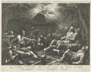 Zvěstování pastýřům od Johann Sadeler (I)