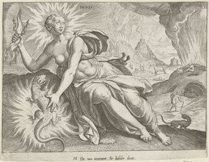 Ohňostroj Ignis (název na objektu) The Four Elements (název série) od Johann Sadeler (I)