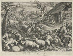 Léto Aestas (název na objektu) Four Seasons (název série) od Johann Sadeler (I)