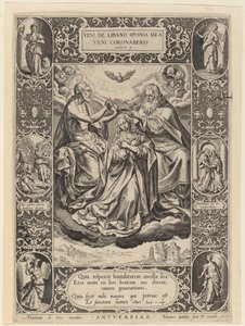 Korunovace Panny Marie, 1576. od Johann Sadeler I
