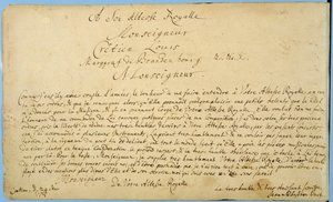 Ručně psané věnování „Brandenburger Concertos“ Christianu Ludwigovi, braniborskému markraběti 24. března 1721 (pero a inkoust na papíře)