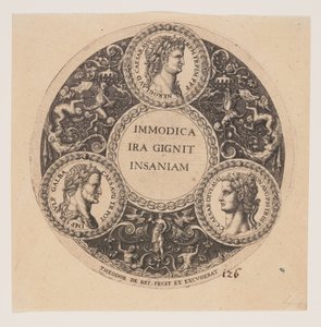 Immodica Ira Gignit Insaniam, Design pro interiéry Tazze od Johann Theodor de Bry