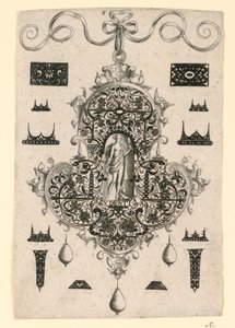 Deska 5 ze série osmi závěsných vzorů s hlavními ctnostmi od Johann Theodor de Bry