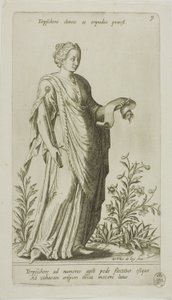Terpsichore, Muse of Dance, deska 9 z Parnassus Biceps od Johann Theodor de Bry