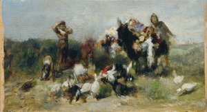 Scéna z Dona Quijota (boj s drůbeží)