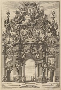 Vítězný oblouk pro Jindřicha II od Johann Ulrich Kraus, after Peter Schubert von Ehrenberg