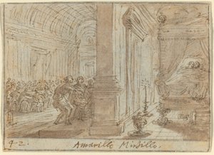 Amaryllis a borůvka, 1640. od Johann Wilhelm Baur
