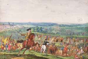 Král Gustavus Adolphus v bitvě u Lutzenu