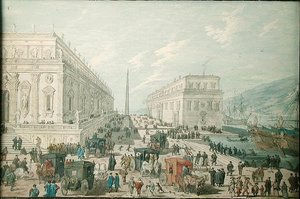 Pohled na přístav Messina od Johann Wilhelm Baur