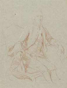 Sedící pán s knihou od Johann Wilhelm Böttner
