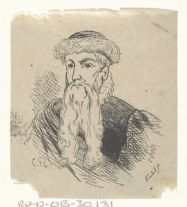 Muž s kožešinovou čepicí a plnovousem od Johann Wilhelm Friedrich Kachel